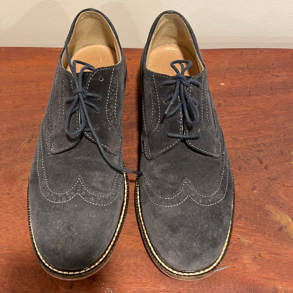 Crewcuts dress buck shoes - navy size 5